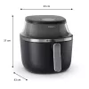 Philips 3000 series NA331/00 Friggitrice singola 6,2 L a colonna 1700 W friggitrice ad aria calda nera, argento