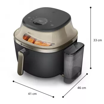 Philips 5000 series NA547/07 Friggitrice singola 7,2 L a colonna 2000 W friggitrice ad aria calda nera, oro