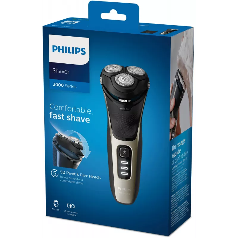 Philips SHAVER Series 3000 S3230/52 Rasoio bagnato o asciutto, Series 3000