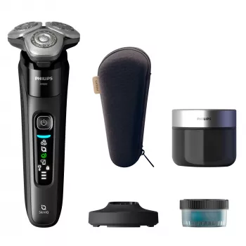 Rasoio elettrico rotativo Philips i9000 X9000/30 — bagnato e asciutto, SkinIQ, batteria ricaricabile Li-Ion integrata, stazione di ricarica e pulizia