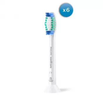 Testine spazzolino sostitutive Philips ProResults HX6016 confezione da 6 bianco 6 pz. intervallo di sostituzione 3 mesi