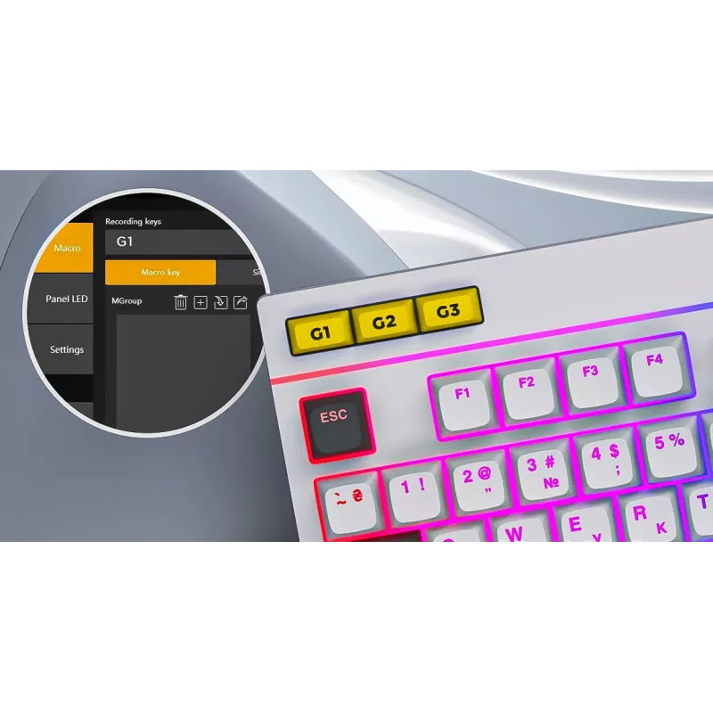 Tastiera HATOR Icefall Gaming USB QWERTY US English nero RGB LED