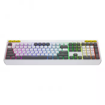 Tastiera HATOR Icefall Gaming USB QWERTY US English bianco Full-Size RGB LED