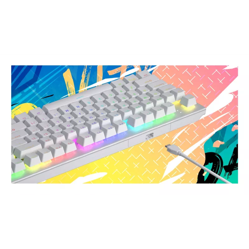 Tastiera HATOR Gravity X TKL Gaming USB QWERTY US English bianco
