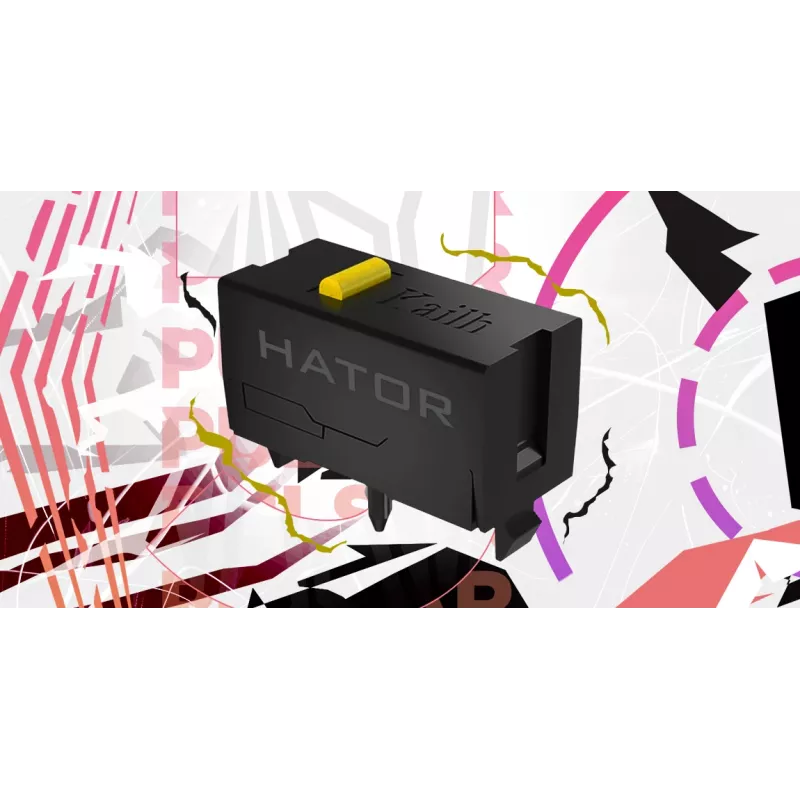 HATOR Pulsar 3, nero – switch ottici gialli 100M PixArt PMW 3311 (HTM610)