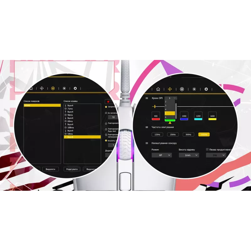 HATOR Pulsar 3, nero – switch ottici gialli 100M PixArt PMW 3311 (HTM610)