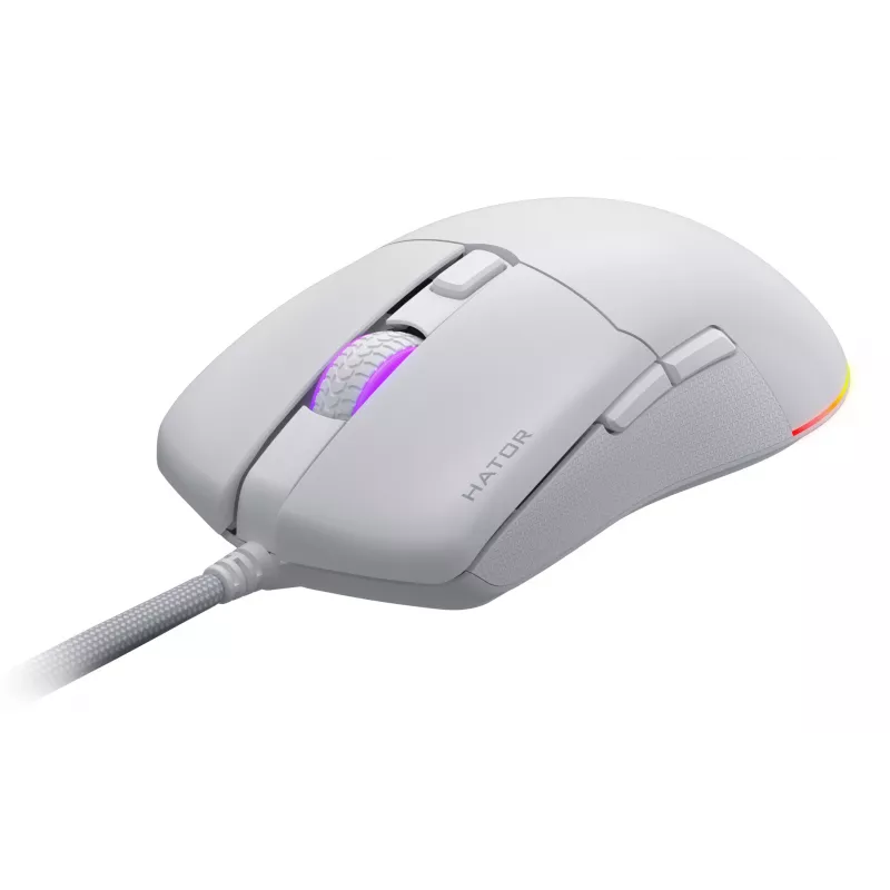 Mouse HATOR Pulsar 3 ottico giallo 12000 DPI 6 pulsanti bianco