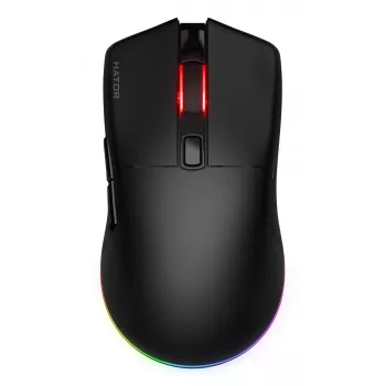HATOR Pulsar 3 Wireless, nero - switch ottici gialli 100M PixArt PMW 3311 (HTM630)