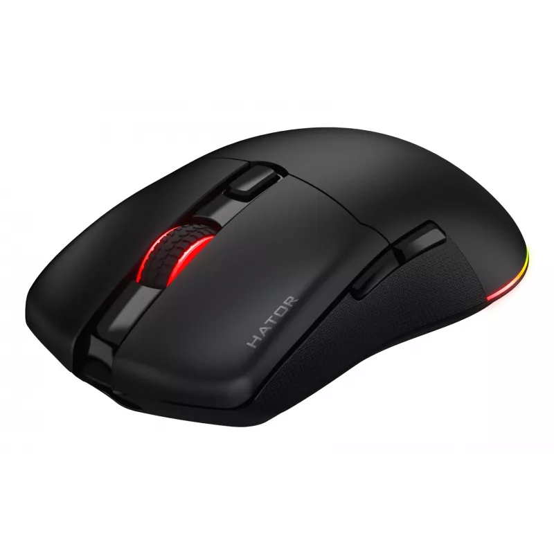 HATOR Pulsar 3 Wireless, nero - switch ottici gialli 100M PixArt PMW 3311 (HTM630)