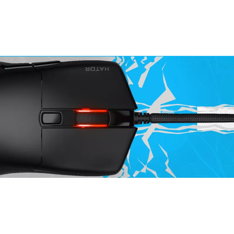 HATOR Pulsar 3 Wireless, nero - switch ottici gialli 100M PixArt PMW 3311 (HTM630)