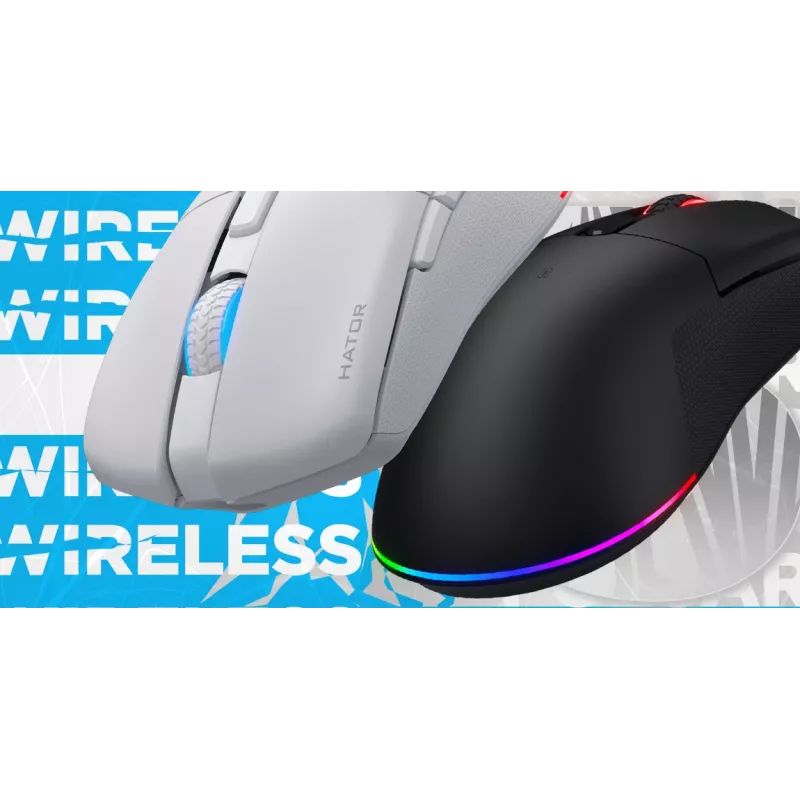 HATOR Pulsar 3 Wireless, nero - switch ottici gialli 100M PixArt PMW 3311 (HTM630)