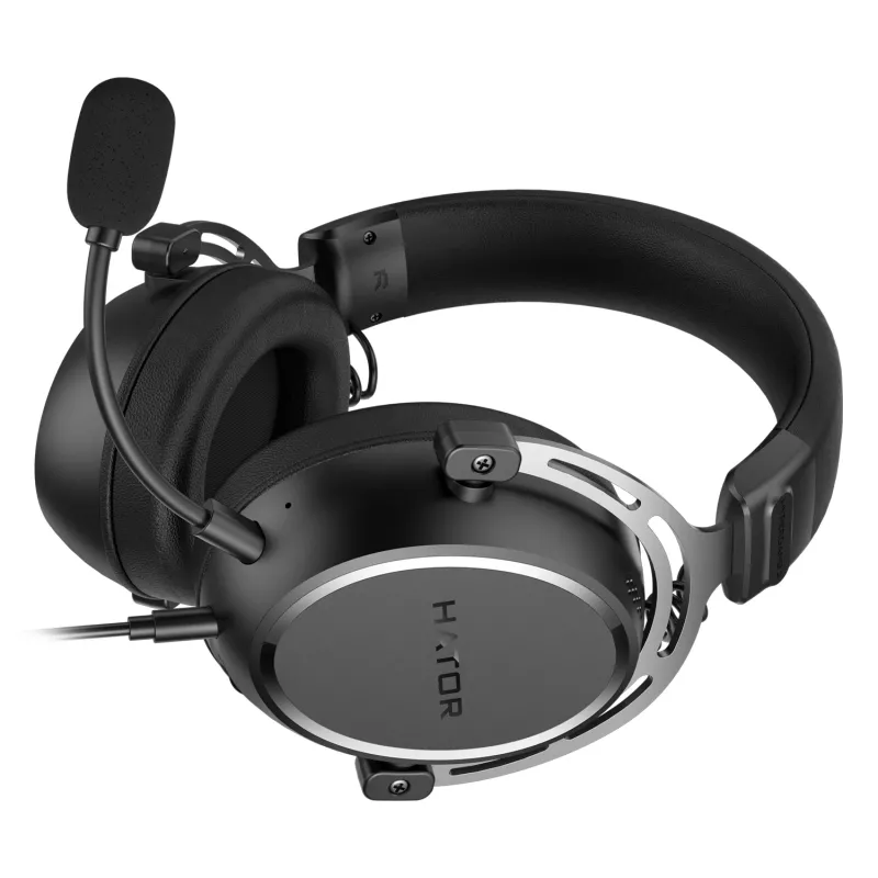 Cuffie HATOR HYPERGANG 3 Hi-Res con filo ad archetto Gaming USB Type-C / USB Type-A nero