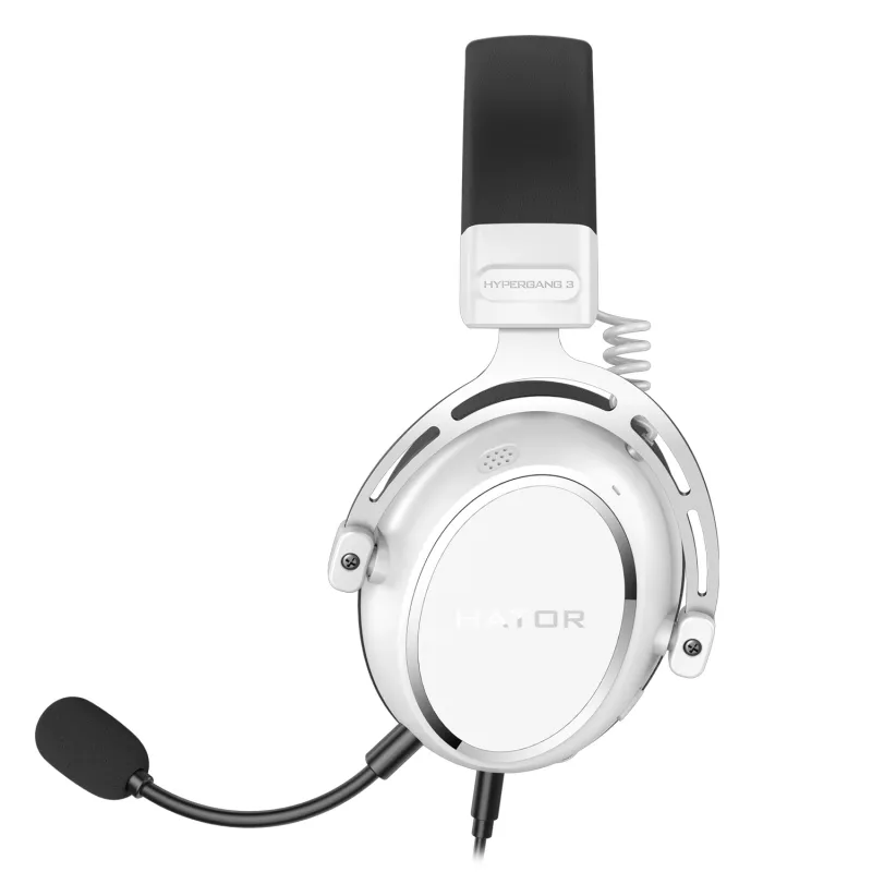 Cuffie HATOR HYPERGANG 3 Hi-Res con filo ad archetto Gaming USB Type-C / USB Type-A bianco