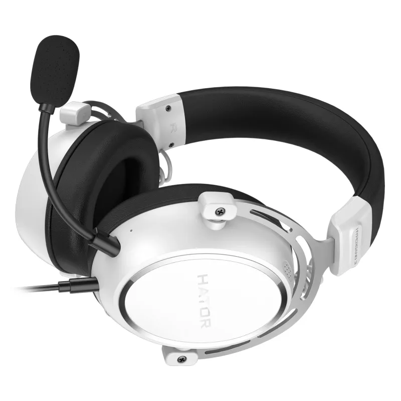 Cuffie HATOR HYPERGANG 3 Hi-Res con filo ad archetto Gaming USB Type-C / USB Type-A bianco