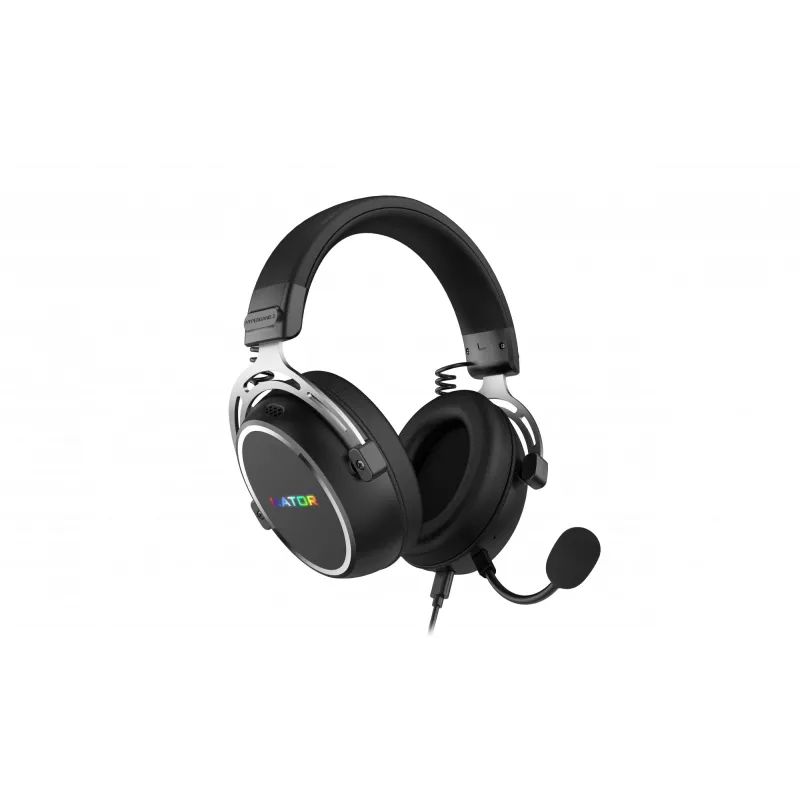 Cuffie HATOR Hypergang 3 USB con filo e senza fili ad archetto Gaming USB Type-C / USB Type-A Bluetooth nero