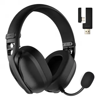 Cuffie HATOR Hyperpunk 3 senza fili con filo e senza fili ad archetto Gaming USB Type-C / USB Type-A Bluetooth nero