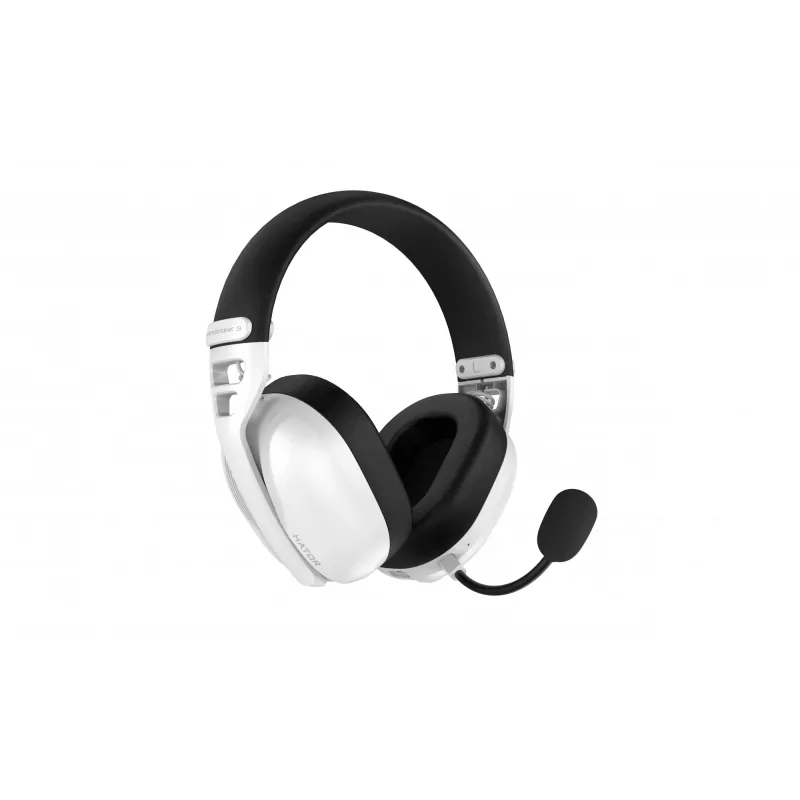 Cuffie HATOR Hyperpunk 3 senza fili con filo e senza fili ad archetto Gaming USB Type-C / USB Type-A Bluetooth bianco