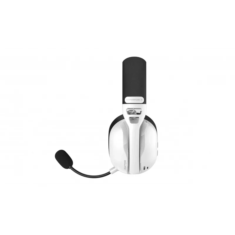 Cuffie HATOR Hyperpunk 3 senza fili con filo e senza fili ad archetto Gaming USB Type-C / USB Type-A Bluetooth bianco