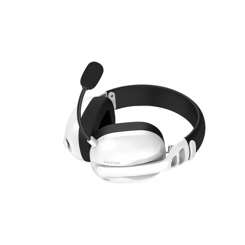 Cuffie HATOR Hyperpunk 3 senza fili con filo e senza fili ad archetto Gaming USB Type-C / USB Type-A Bluetooth bianco