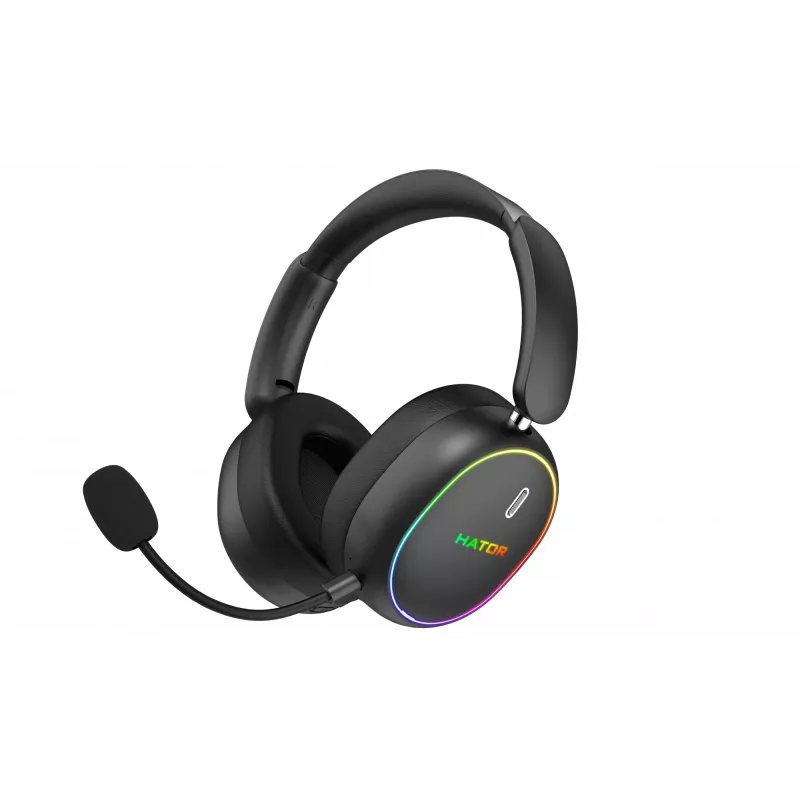 Cuffie HATOR Phoenix 2 senza fili con filo e senza fili ad archetto Gaming USB Type-C / USB Type-A Bluetooth nero