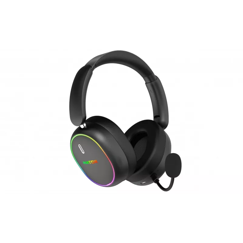 Cuffie HATOR Phoenix 2 senza fili con filo e senza fili ad archetto Gaming USB Type-C / USB Type-A Bluetooth nero