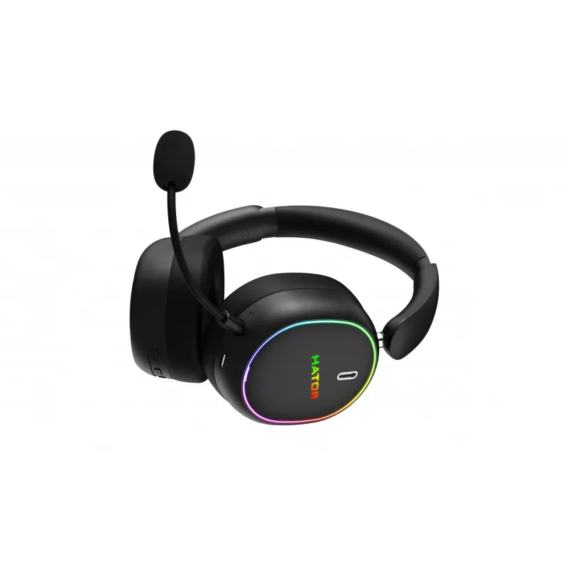 Cuffie HATOR Phoenix 2 senza fili con filo e senza fili ad archetto Gaming USB Type-C / USB Type-A Bluetooth nero