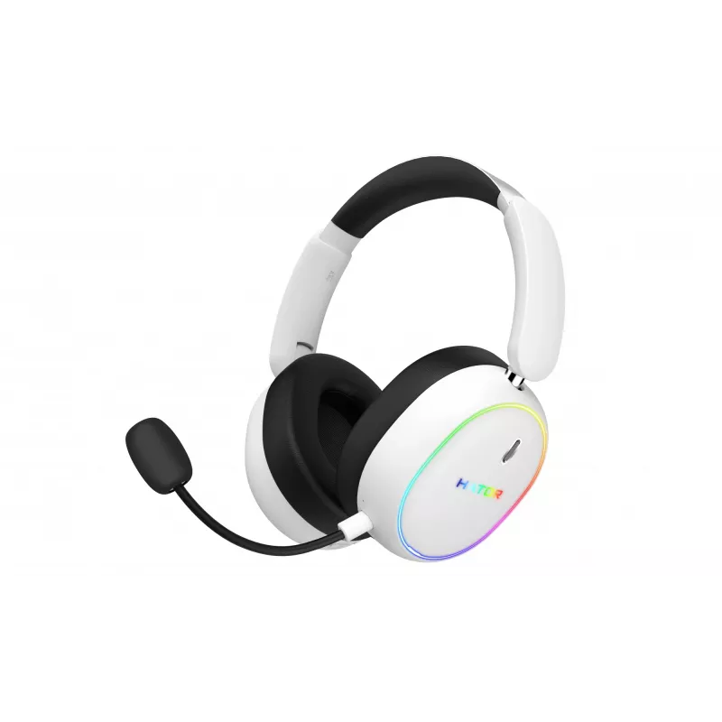 Cuffie HATOR Phoenix 2 senza fili con filo e senza fili ad archetto Gaming USB Type-C / USB Type-A Bluetooth bianco