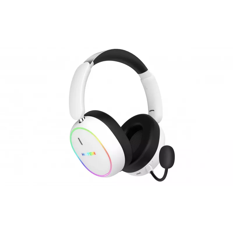 Cuffie HATOR Phoenix 2 senza fili con filo e senza fili ad archetto Gaming USB Type-C / USB Type-A Bluetooth bianco