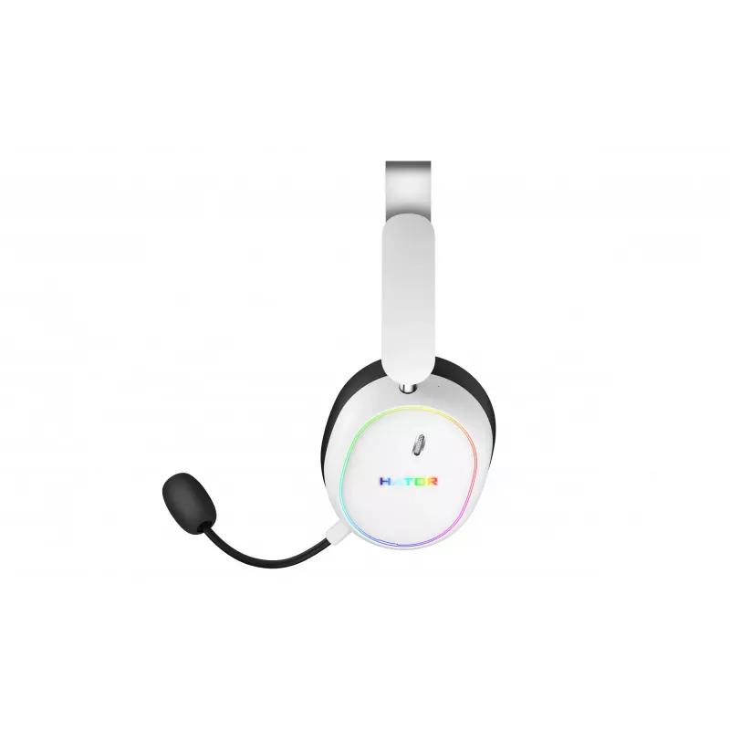 Cuffie HATOR Phoenix 2 senza fili con filo e senza fili ad archetto Gaming USB Type-C / USB Type-A Bluetooth bianco