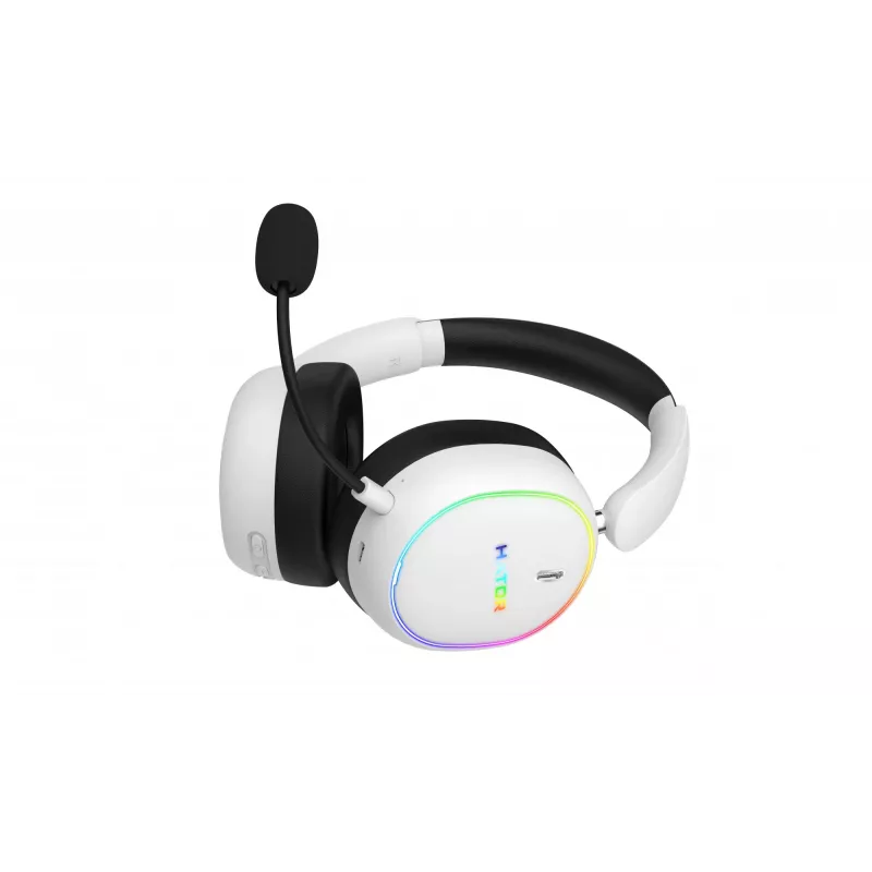 Cuffie HATOR Phoenix 2 senza fili con filo e senza fili ad archetto Gaming USB Type-C / USB Type-A Bluetooth bianco