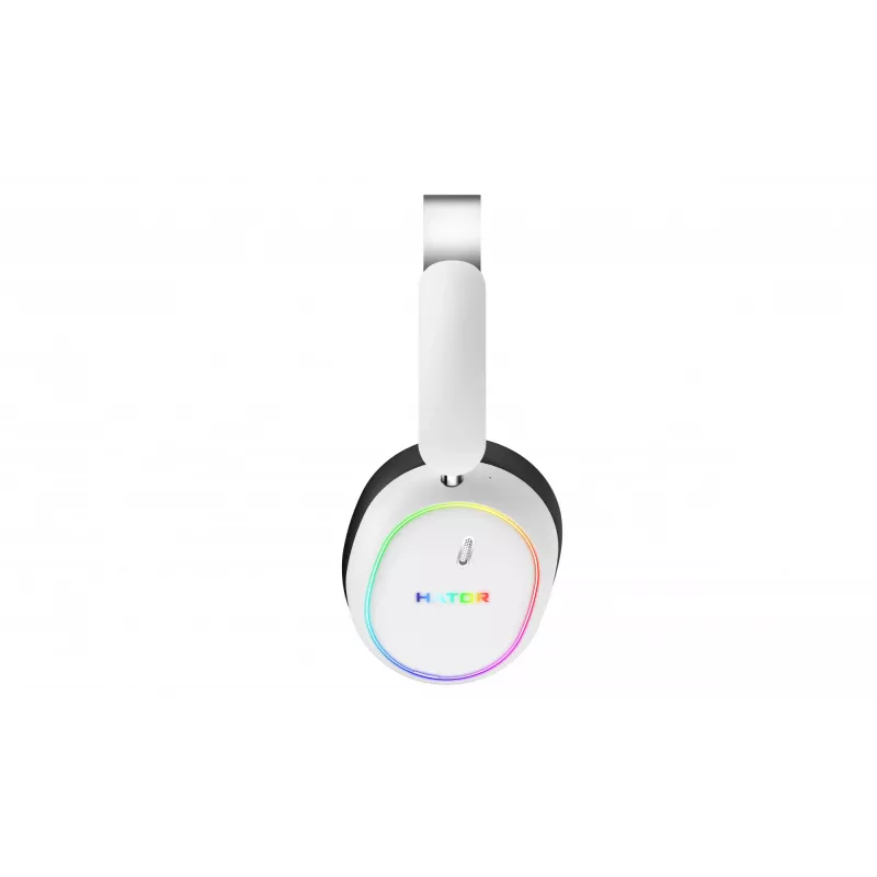 Cuffie HATOR Phoenix 2 senza fili con filo e senza fili ad archetto Gaming USB Type-C / USB Type-A Bluetooth bianco