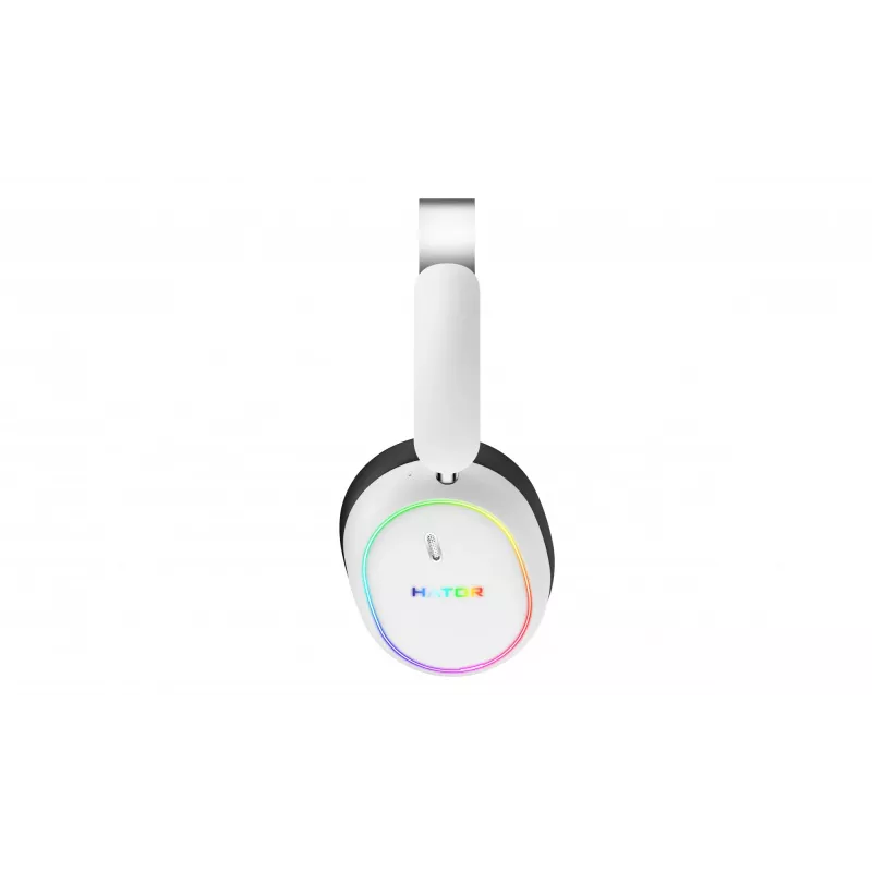 Cuffie HATOR Phoenix 2 senza fili con filo e senza fili ad archetto Gaming USB Type-C / USB Type-A Bluetooth bianco