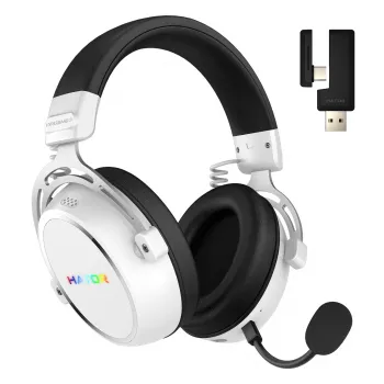 Cuffie HATOR Hypergang 3 senza fili ad archetto Gaming USB Type-C / USB Type-A Bluetooth bianco