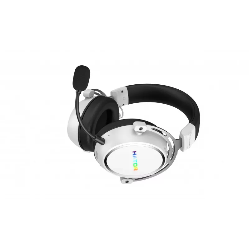 Cuffie HATOR Hypergang 3 senza fili ad archetto Gaming USB Type-C / USB Type-A Bluetooth bianco