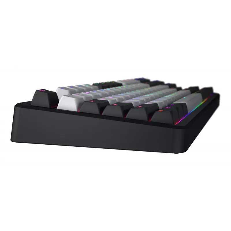Tastiera HATOR Rockfall 3 TKL Wireless, nero, QMK/VIA, profilo OMA tasti bianco-nero - switch meccanici lineari hotswap - US - layout ANSI (HTK850)