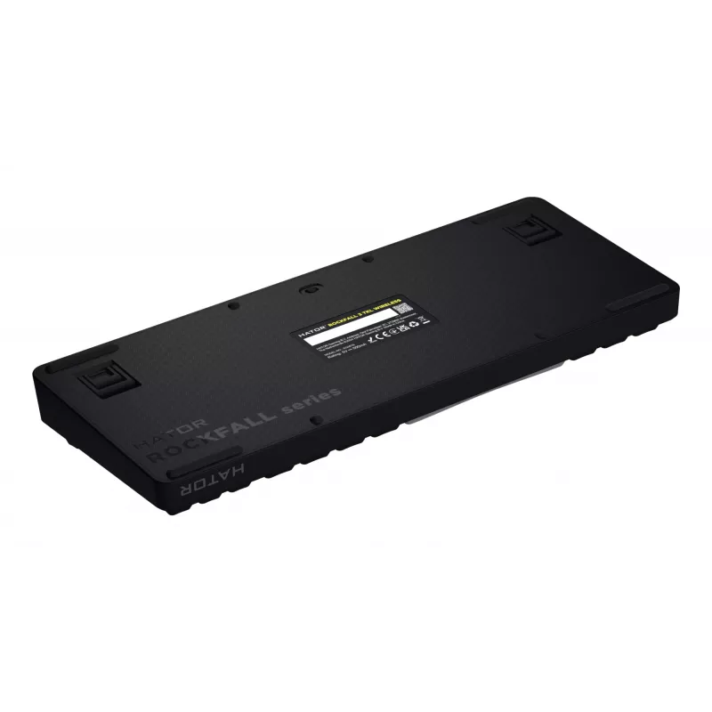 Tastiera HATOR Rockfall 3 TKL Wireless, nero, QMK/VIA, profilo OMA tasti bianco-nero - switch meccanici lineari hotswap - US - layout ANSI (HTK850)