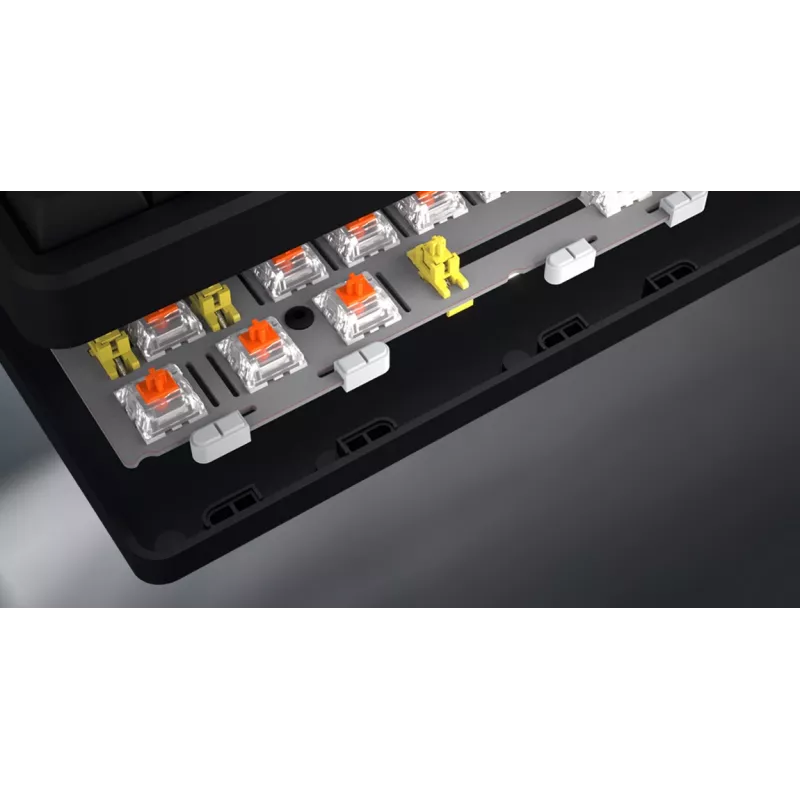 Tastiera HATOR Rockfall 3 TKL Wireless, nero, QMK/VIA, profilo OMA tasti bianco-nero - switch meccanici lineari hotswap - US - layout ANSI (HTK850)