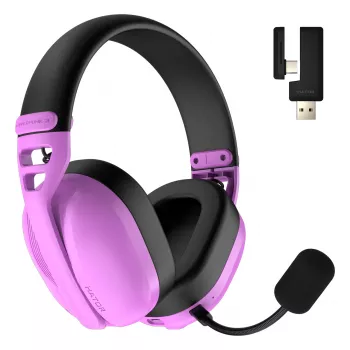 Cuffie HATOR Hyperpunk 3 senza fili con filo e senza fili ad archetto Gaming USB Type-C / USB Type-A Bluetooth viola