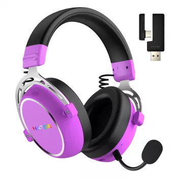 Cuffie HATOR Hypergang 3 senza fili ad archetto Gaming USB Type-C / USB Type-A Bluetooth viola