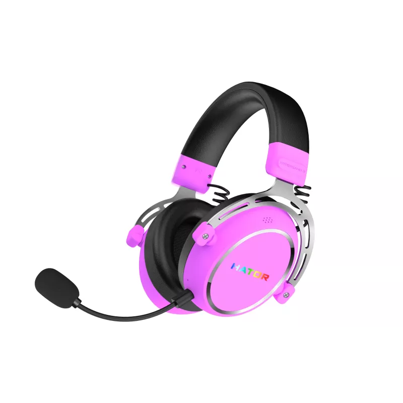 Cuffie HATOR Hypergang 3 senza fili ad archetto Gaming USB Type-C / USB Type-A Bluetooth viola
