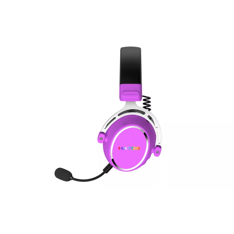 Cuffie HATOR Hypergang 3 senza fili ad archetto Gaming USB Type-C / USB Type-A Bluetooth viola