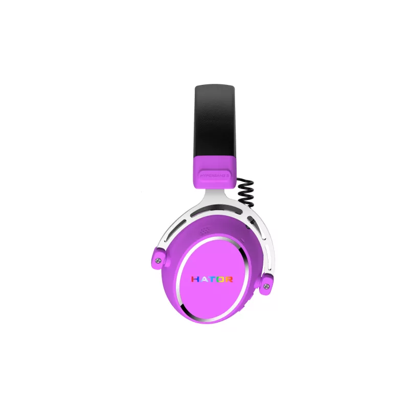 Cuffie HATOR Hypergang 3 senza fili ad archetto Gaming USB Type-C / USB Type-A Bluetooth viola