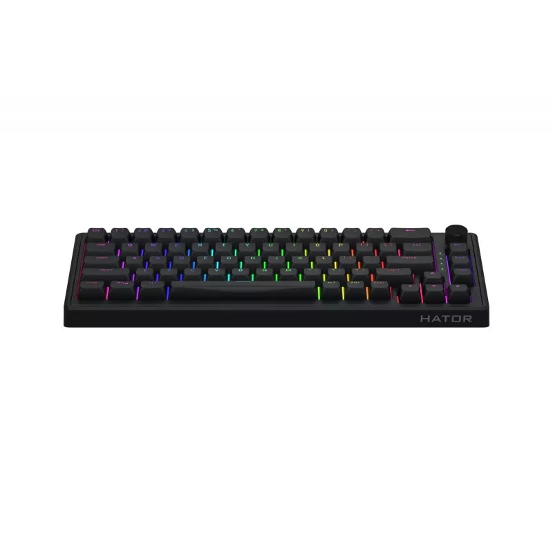 HATOR Skyfall 65 Cablata, Meccanica, USB-C, Aurum Sterling, 70M pressioni, RGB, nero, 790g