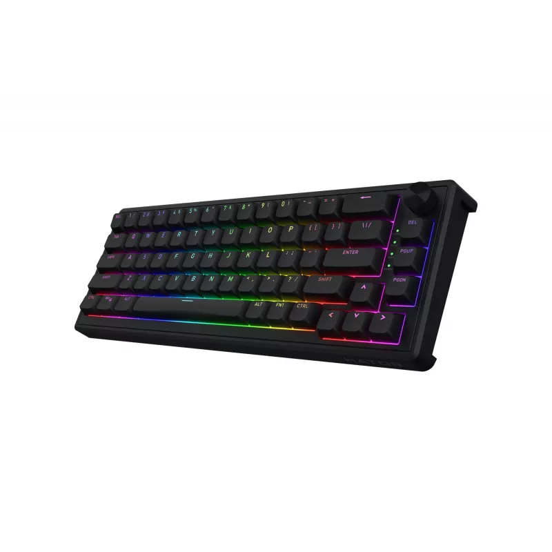 HATOR Skyfall 65 Cablata, Meccanica, USB-C, Aurum Sterling, 70M pressioni, RGB, nero, 790g