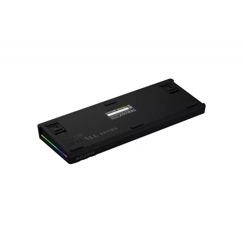 HATOR Skyfall 65 Cablata, Meccanica, USB-C, Aurum Sterling, 70M pressioni, RGB, nero, 790g