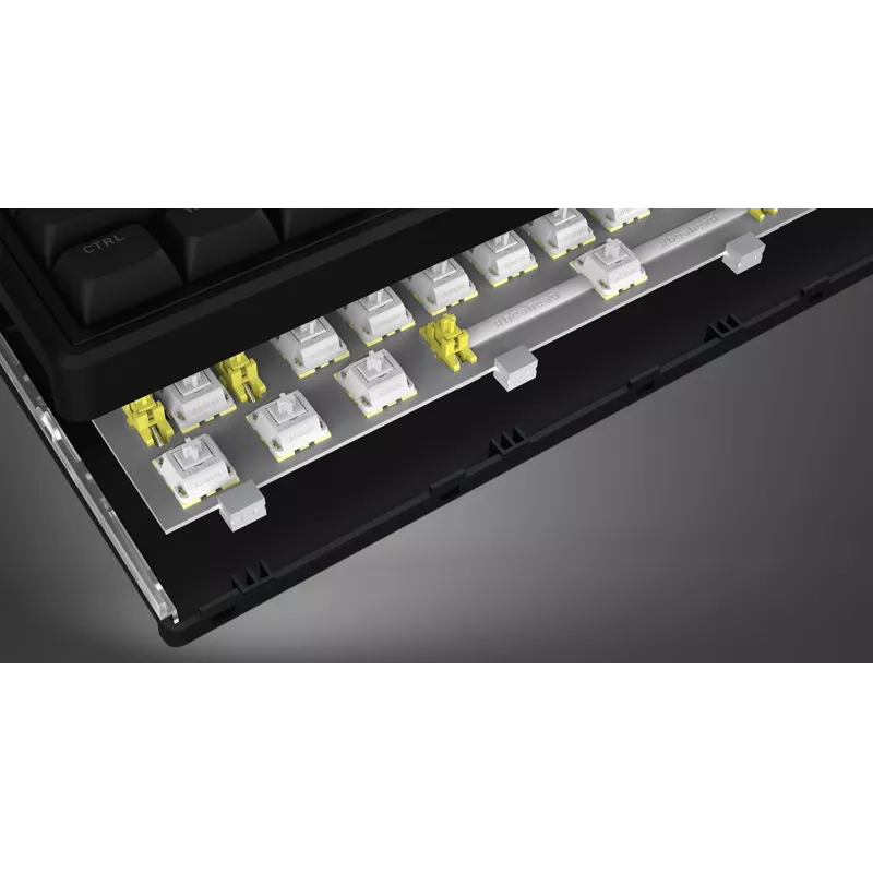 HATOR Skyfall 65 Cablata, Meccanica, USB-C, Aurum Sterling, 70M pressioni, RGB, nero, 790g