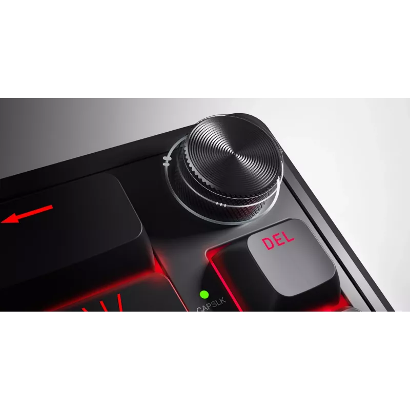 HATOR Skyfall 65 Cablata, Meccanica, USB-C, Aurum Sterling, 70M pressioni, RGB, nero, 790g