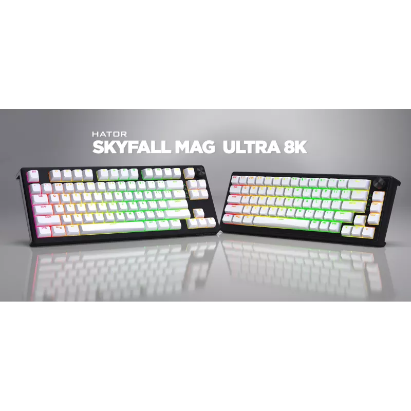 HATOR Skyfall 65 MAG ULTRA 8K Tastiera Gaming USB QWERTY US-English nero, bianco