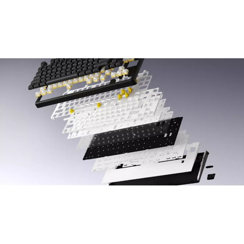 HATOR Skyfall Wireless 100 Tastiera Gaming USB + RF Wireless + Bluetooth QWERTY US English nero, bianco