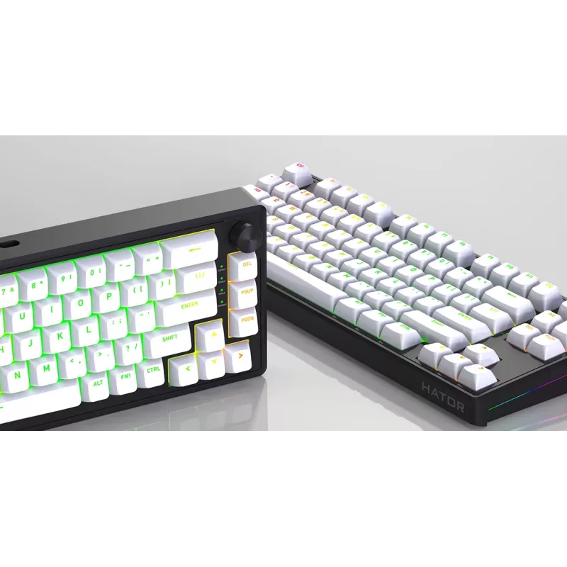 HATOR Skyfall 80 MAG ULTRA 8K Tastiera Gaming USB QWERTY US-English nero, bianco